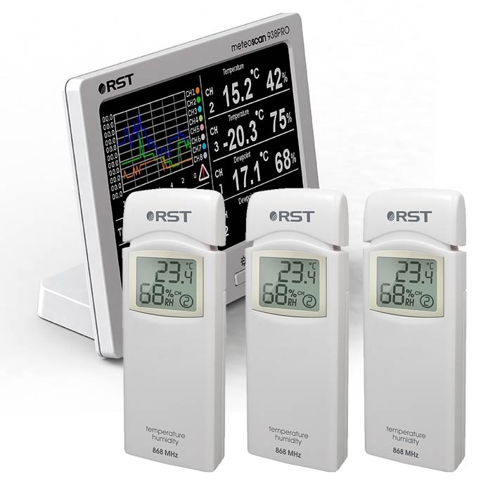 Метеостанция профессиональная 8 радиодатчиков