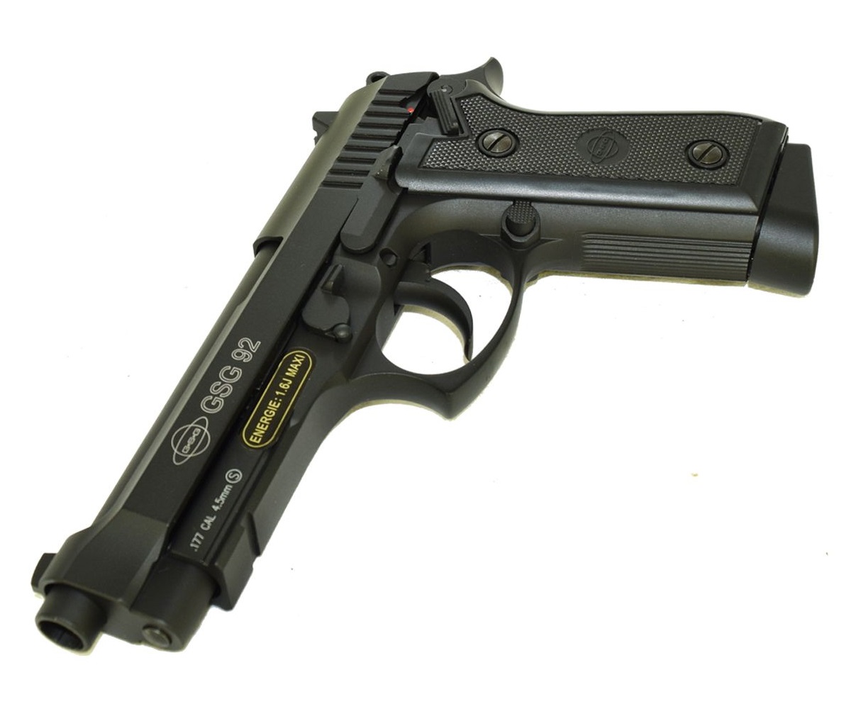 Пистолет пневматический GSG-92, к.4,5мм (blowback, мет.)